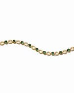 gold emerald green tennis bracelet
