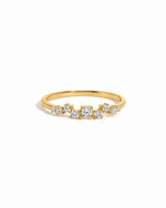 Gold diamond stacking ring 