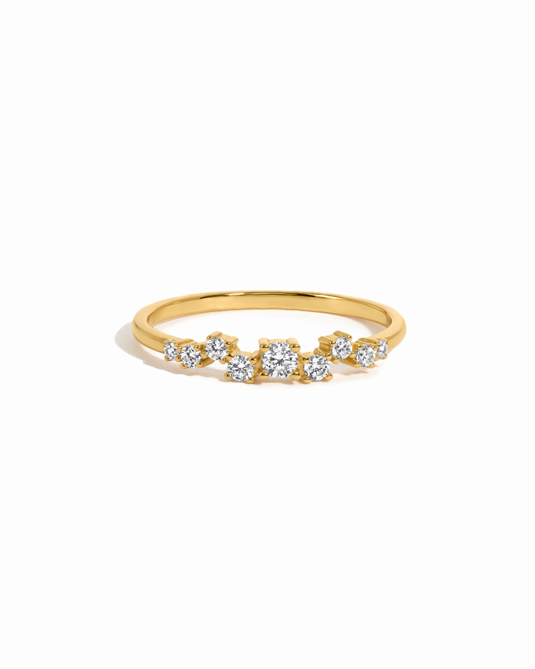 Gold diamond stacking ring 