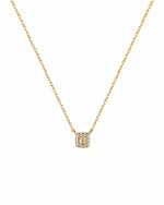 gold delicate diamond necklace