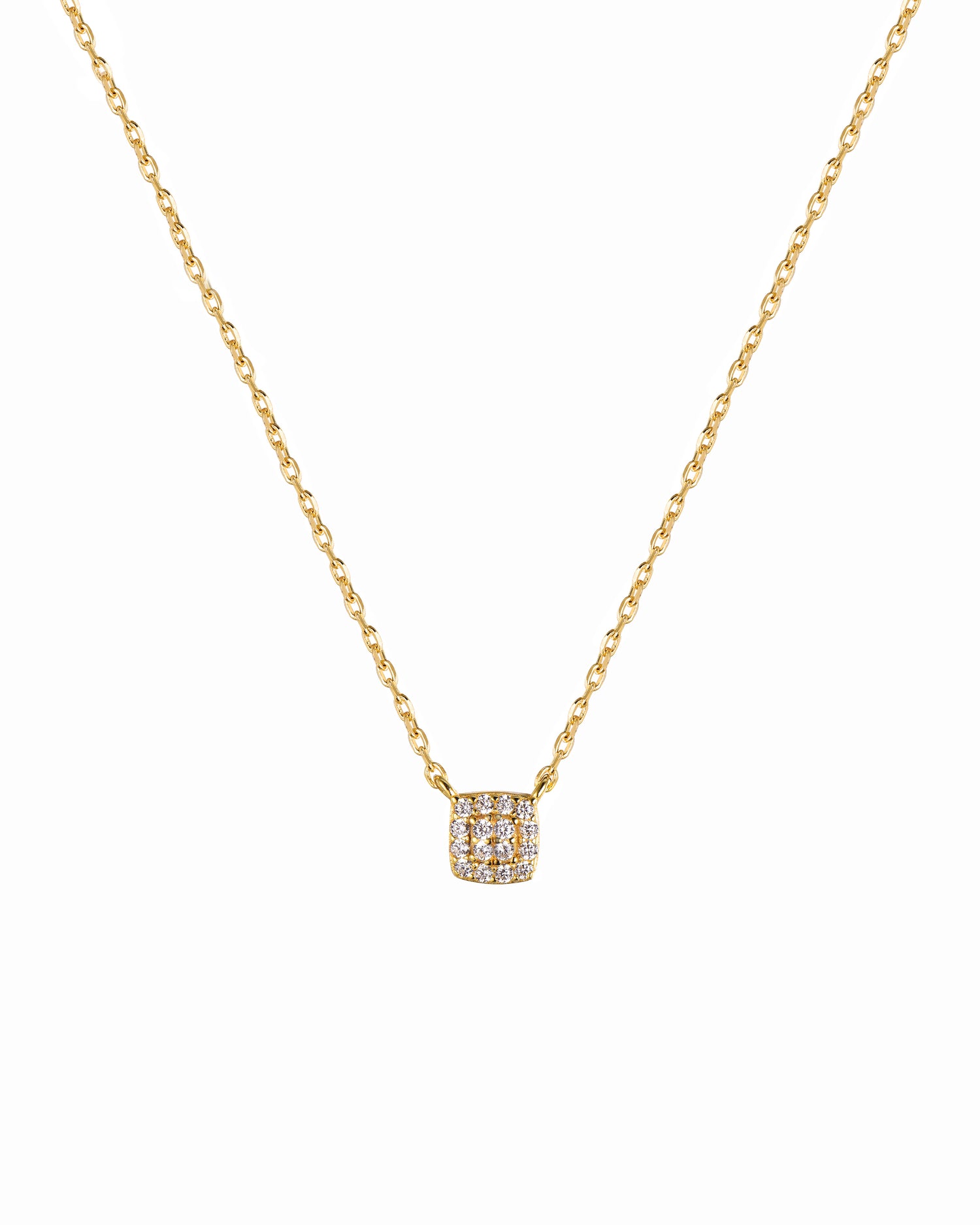 gold delicate diamond necklace