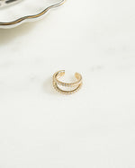 diamond double row ear cuff