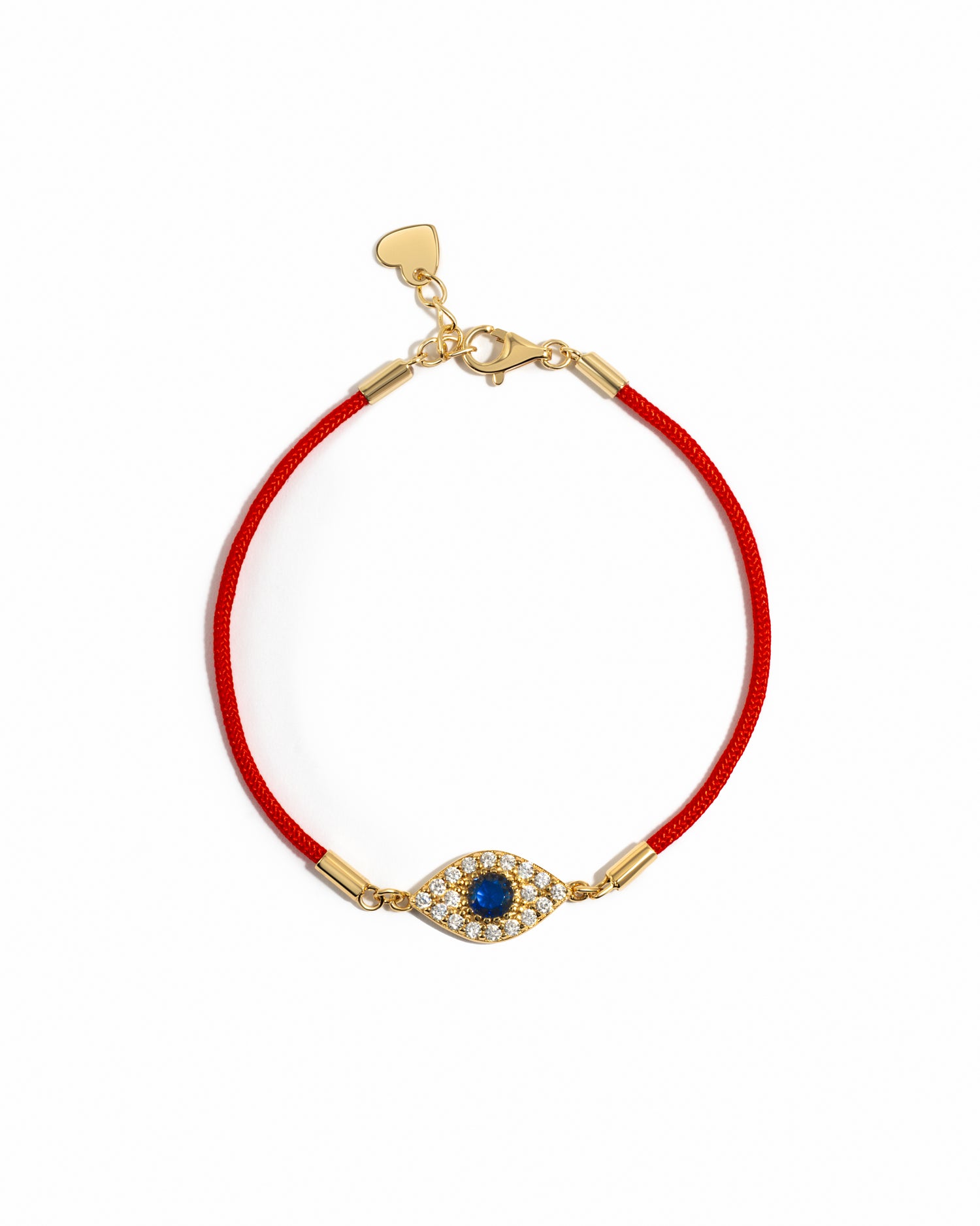 red string gold evil eye bracelet