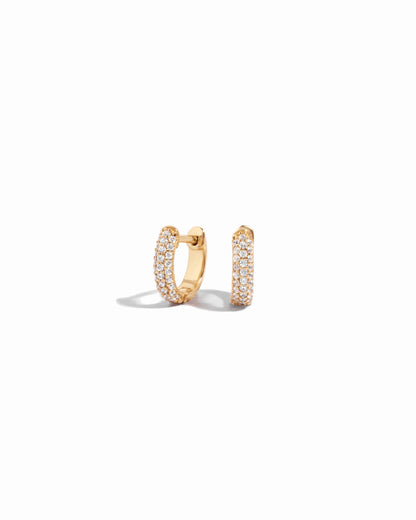 small hoop earrings featuring gold huggie hoop design 