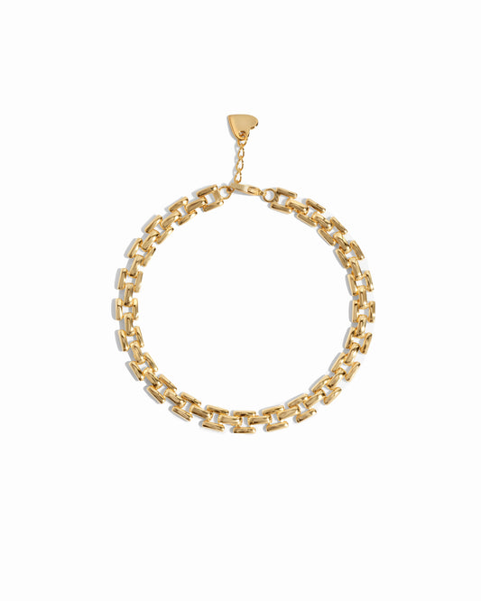 gold chain link bracelet