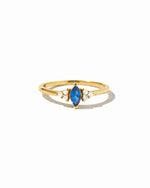gold sapphire marquise ring