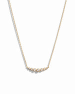 Bezel Bar Necklace on white background 