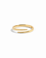 14k gold plated open spiral ring