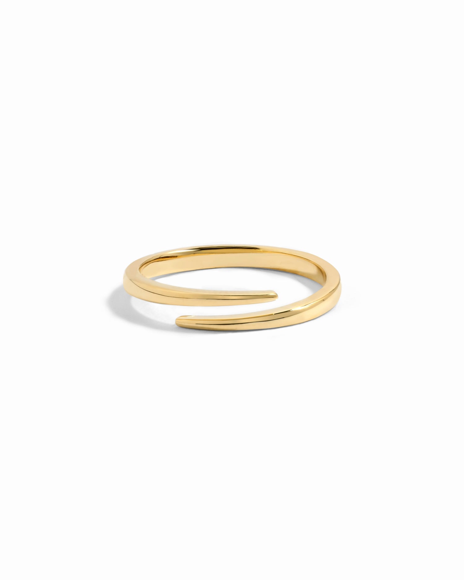 14k gold plated open spiral ring