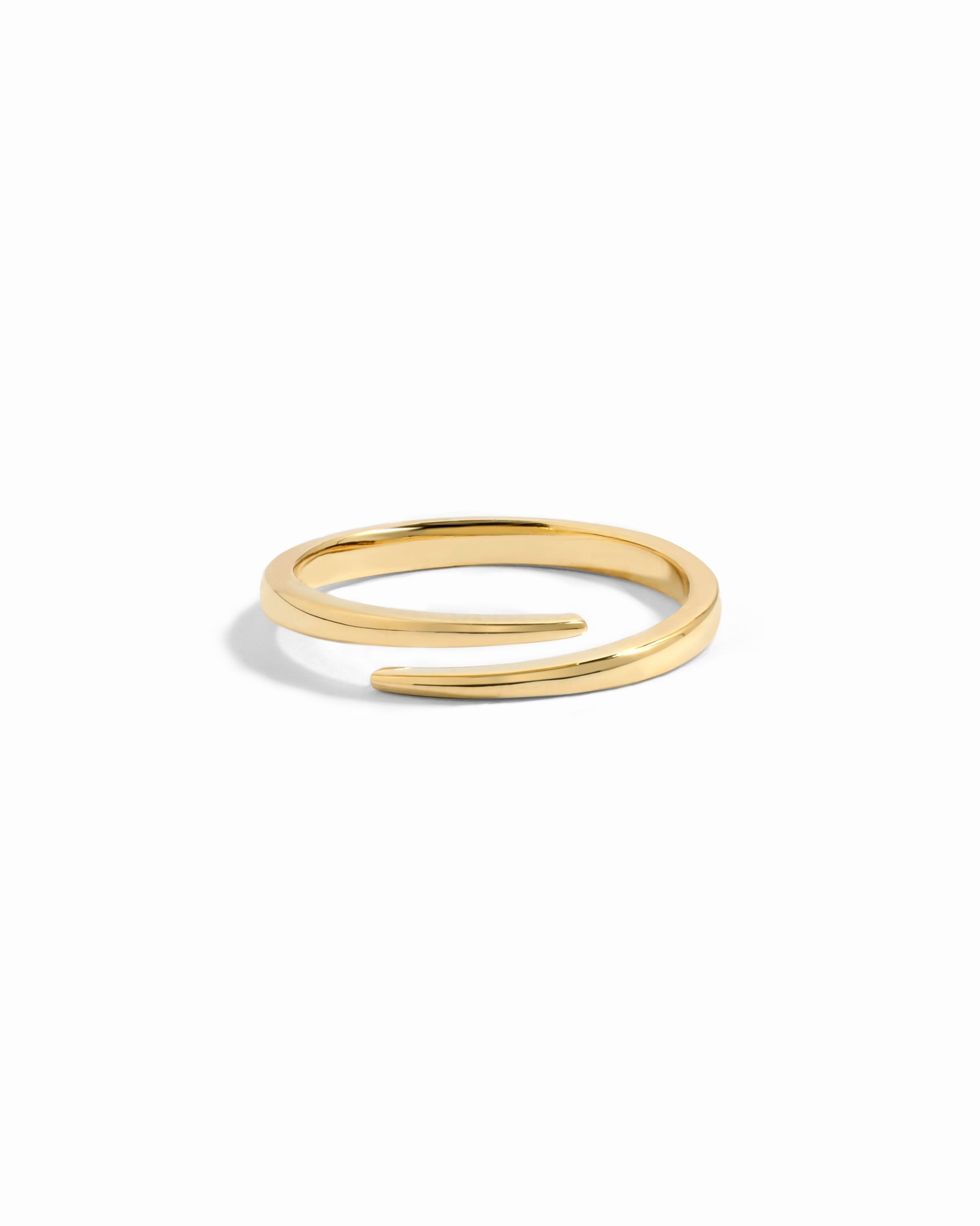 14k gold plated open spiral ring