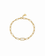 paperclip bracelet with diamond paperclip charm 