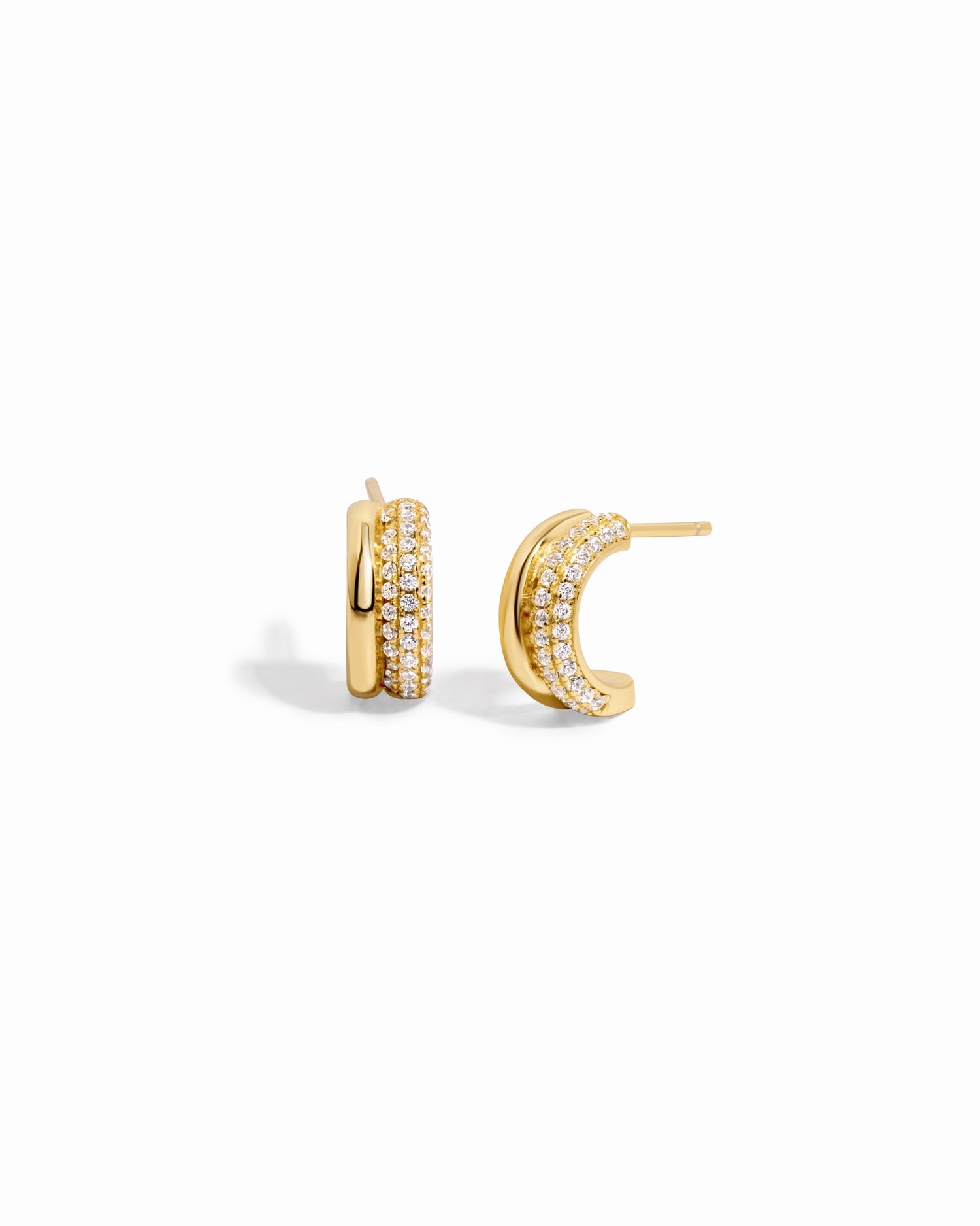 dainty earrings featuring huggie hoops