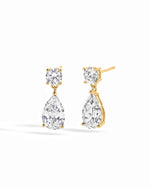 Gold tear drop earrings