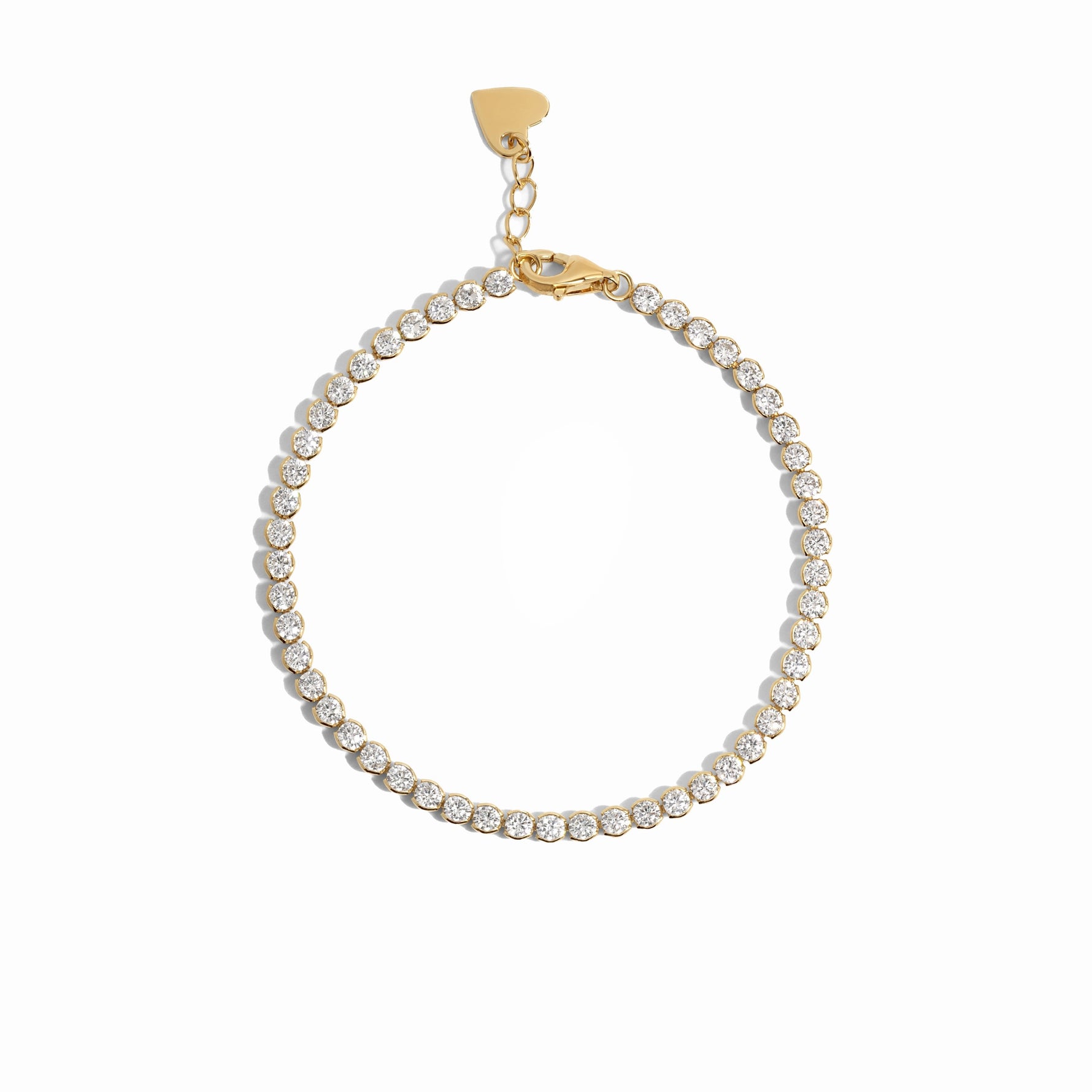 3mm Round Gold Tennis Bracelet