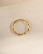 gold spiral stacking ring