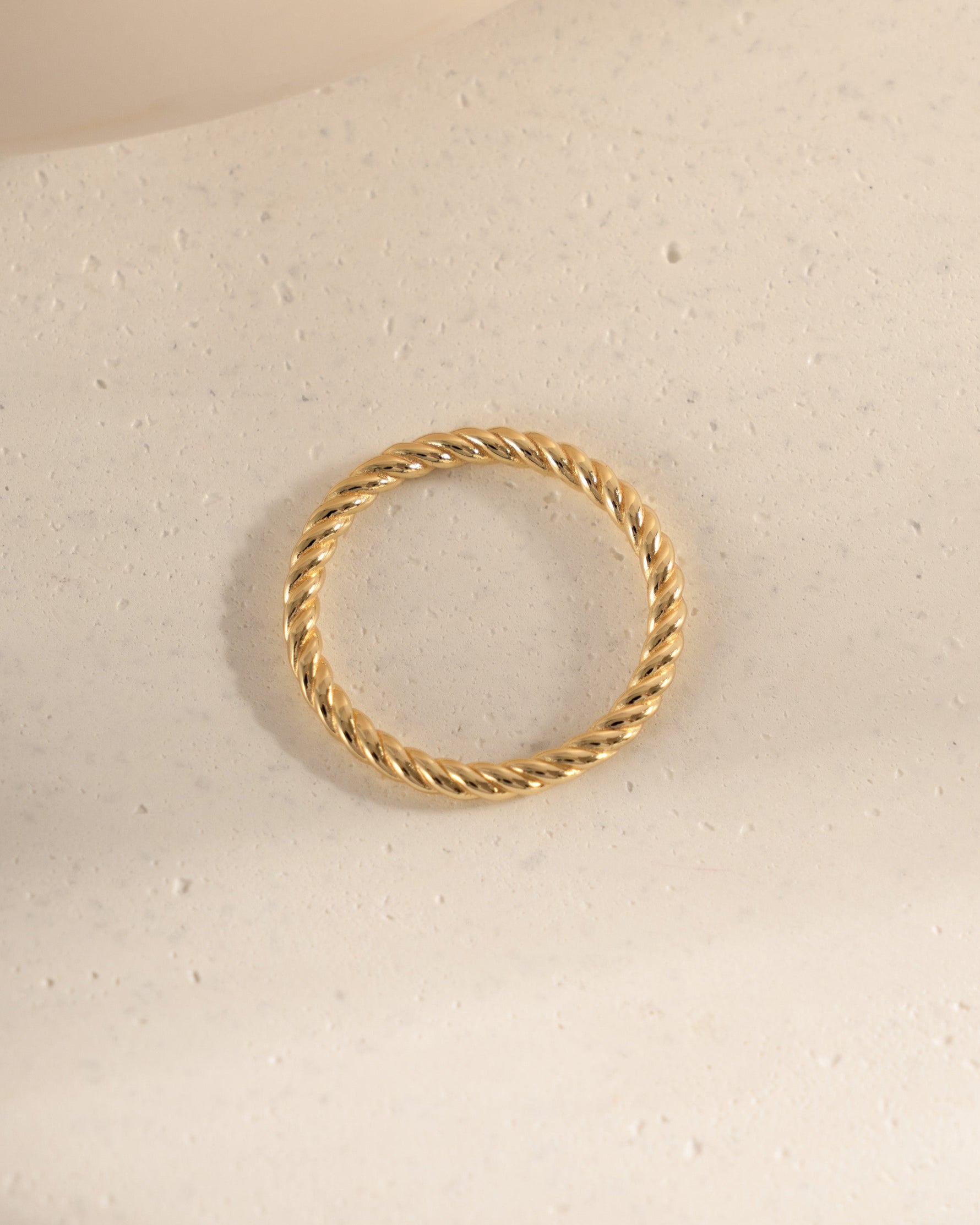 gold spiral stacking ring