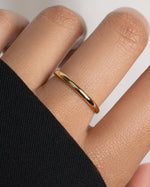 model wearing gold 