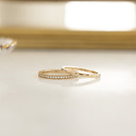 Closeup image of diamond ring set 