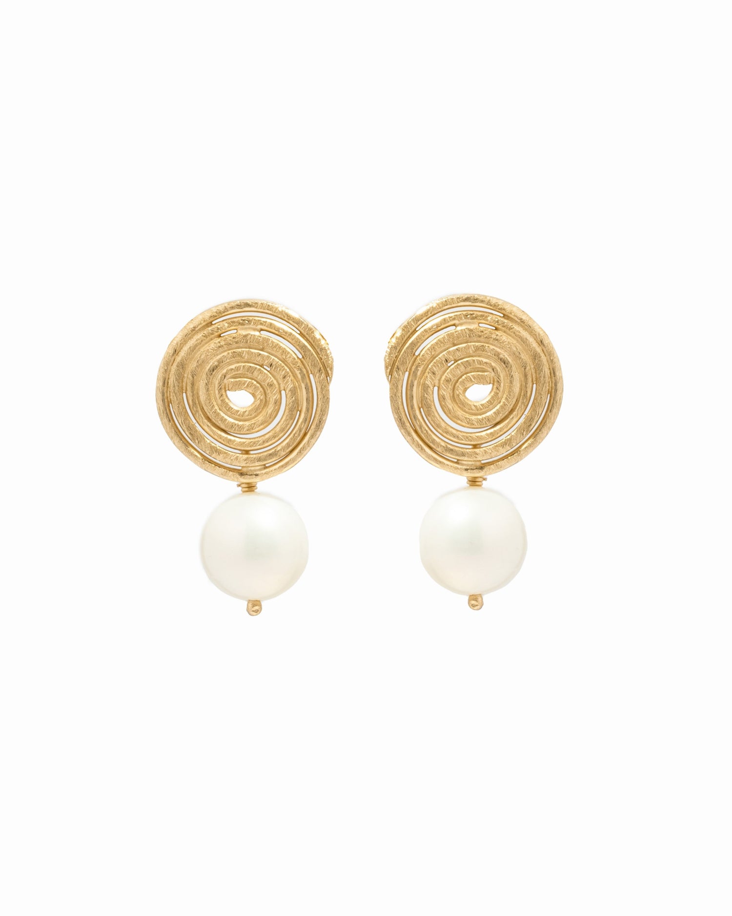 boho earrings featuring spiral earrings with a dangle drop earring design