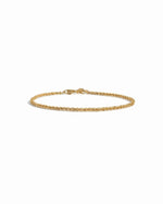 silver stacking bracelet in gold