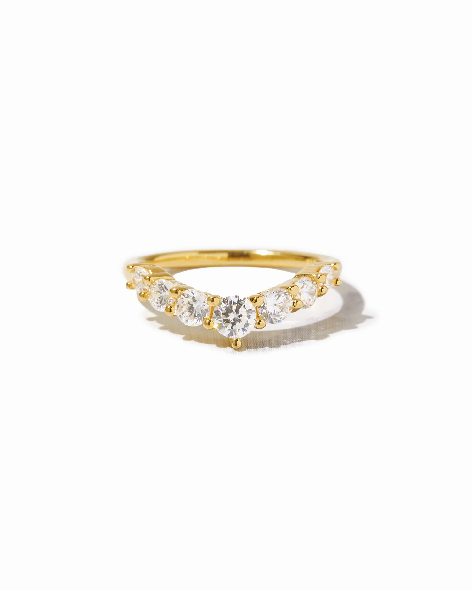 gold diamond stacking ring