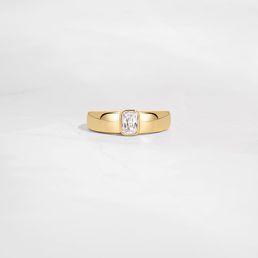 gold statement dome ring