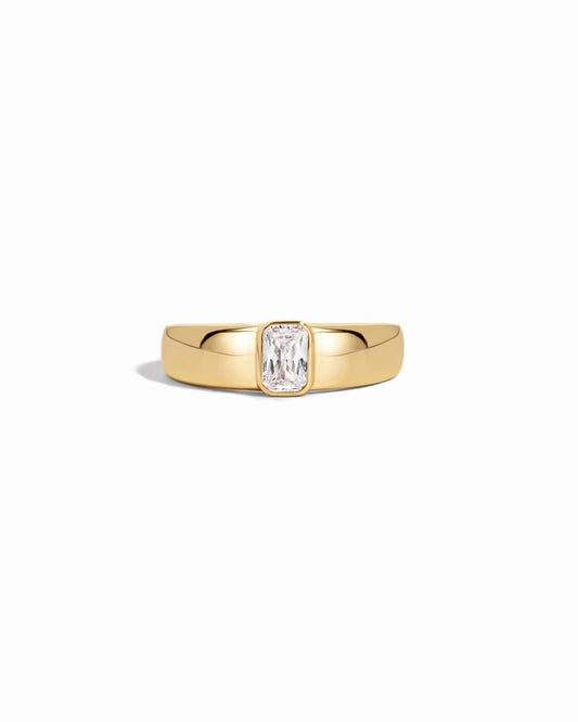 gold statement dome ring