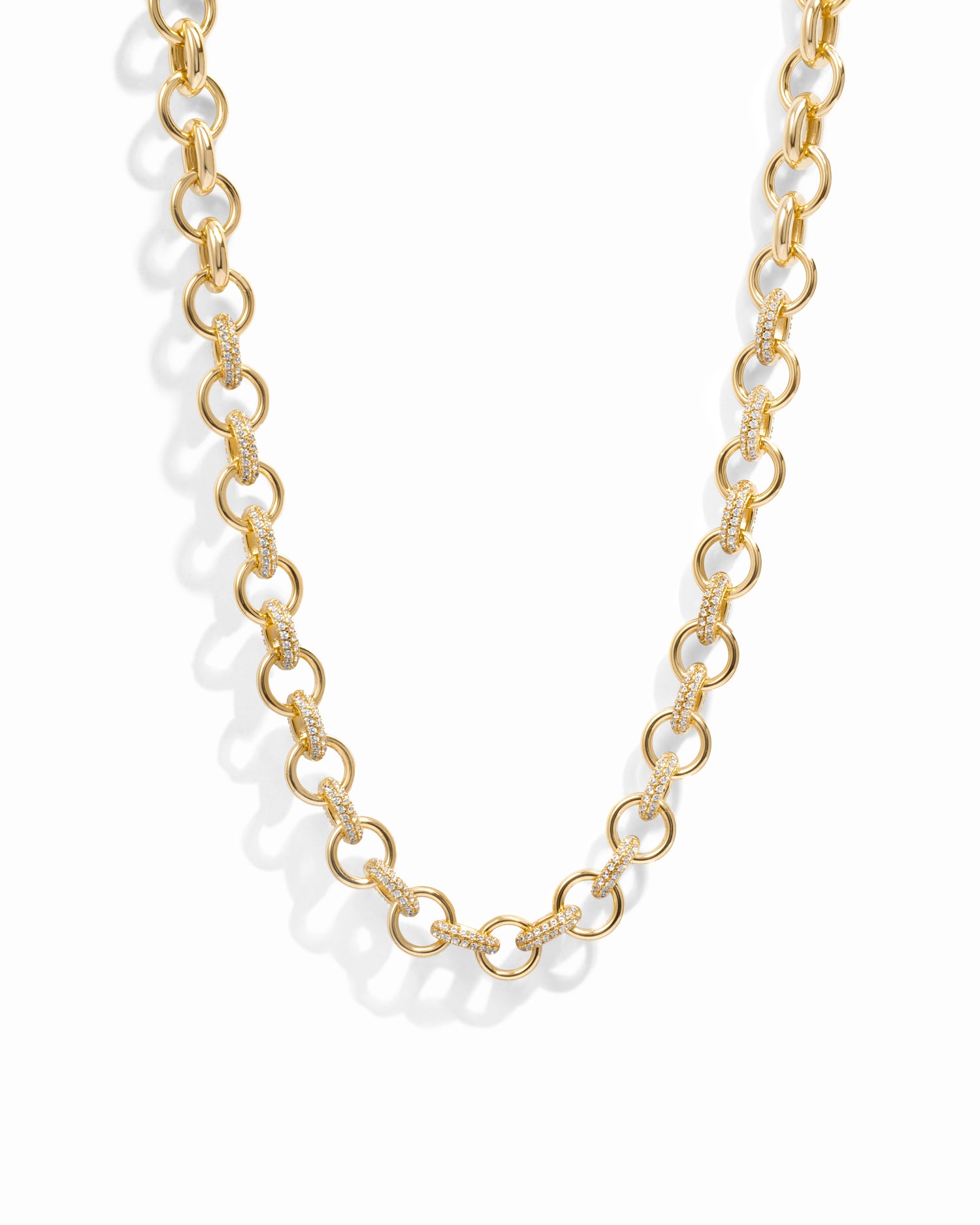 Gold statement necklace for her