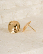 Gold modern statement earrings