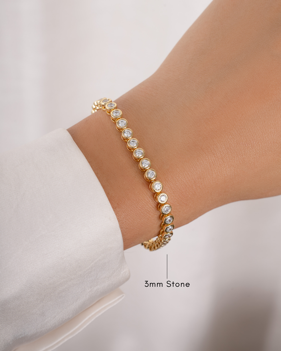 Round Bezel Tennis Bracelet