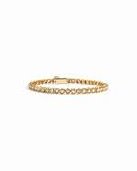 gold square tennis bracelet