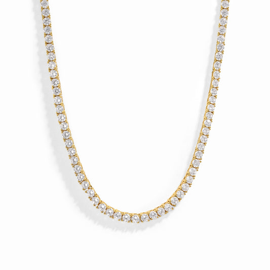 gold tennis necklace