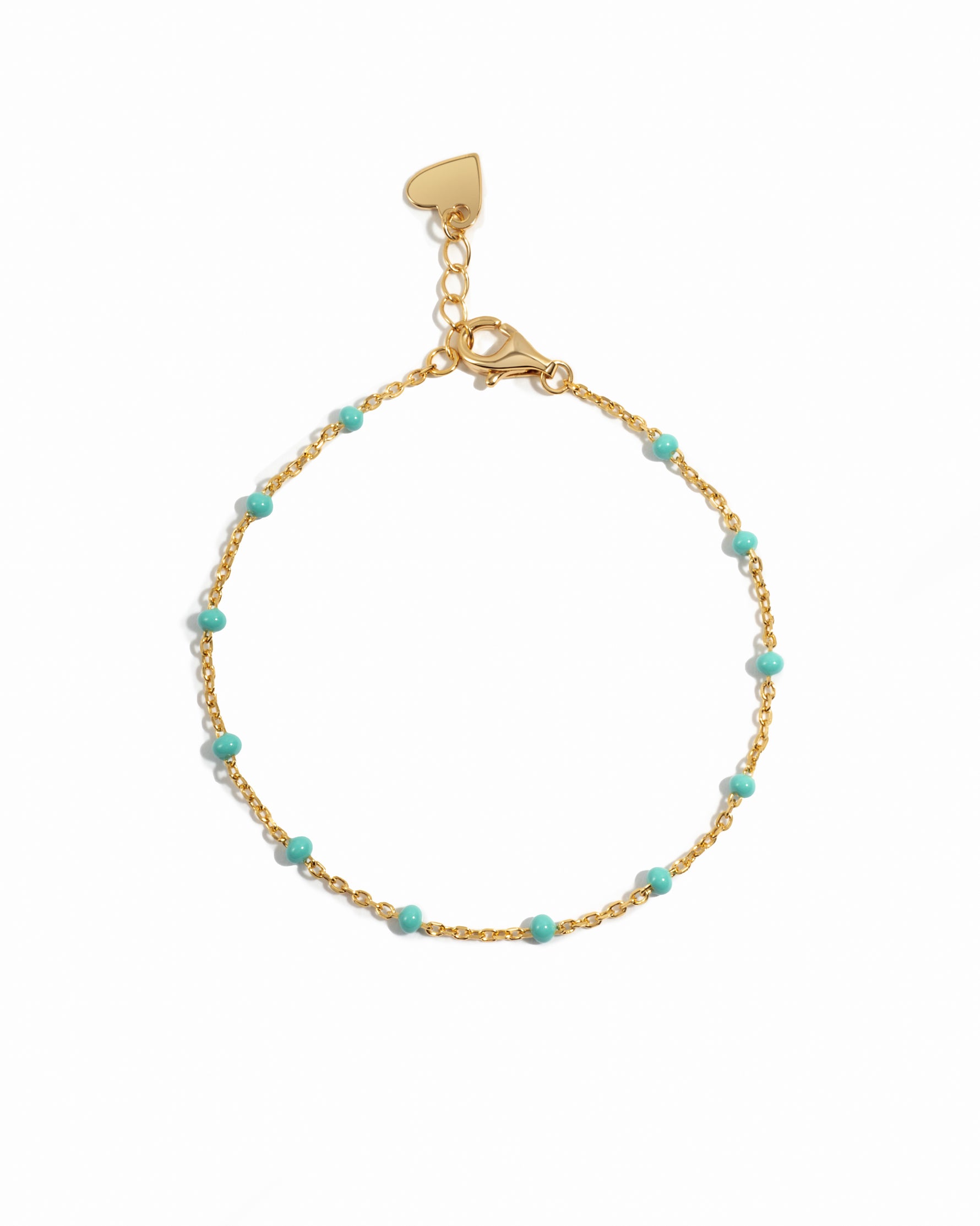 gold turquoise beaded bracelet
