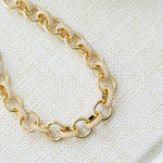 Flatlay image of gold chunky bracelet 