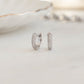 image of small silver huggie hoop earrings
