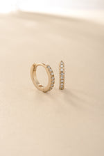 gold huggie hoop earring