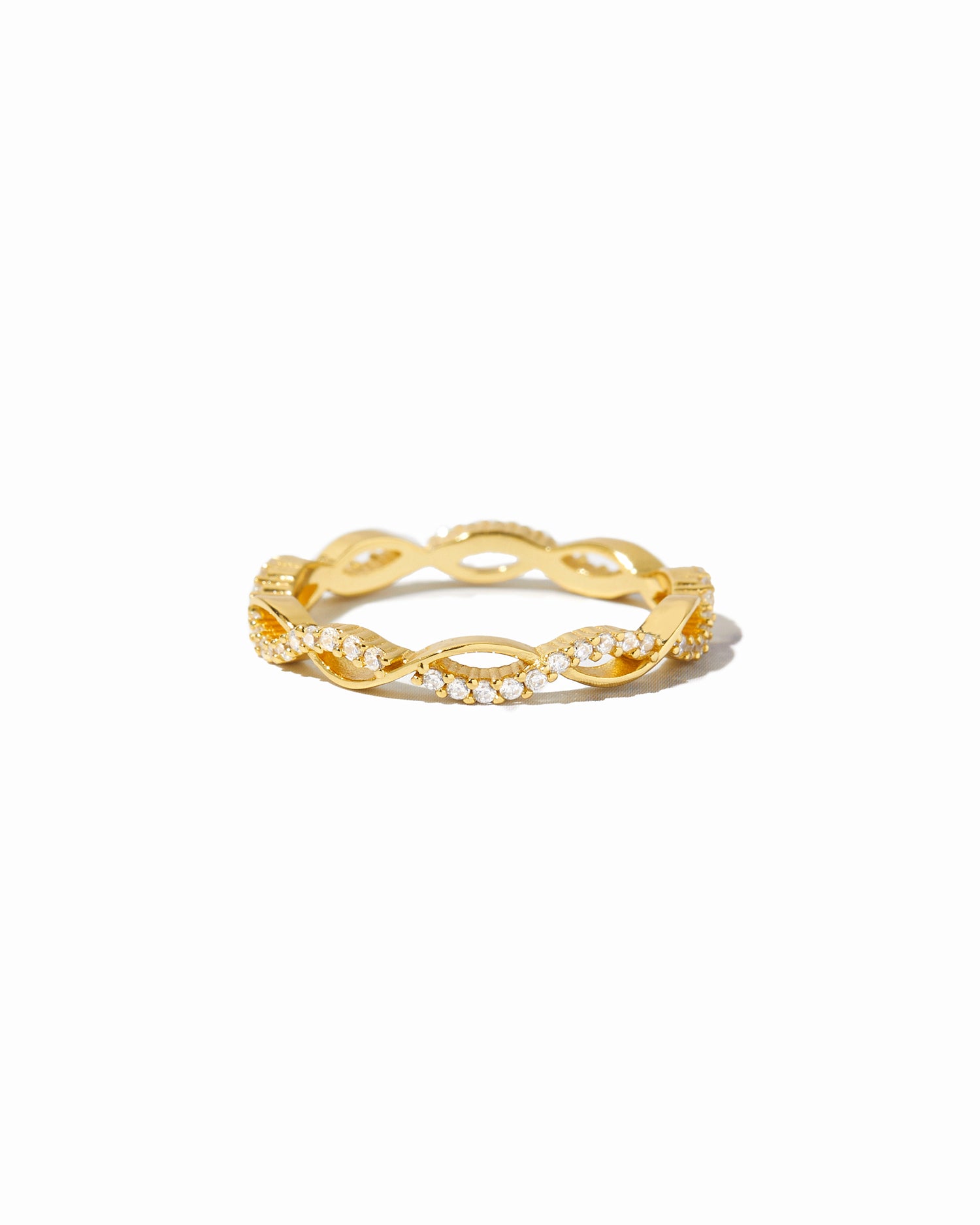 delicate gold dainty infinity ring