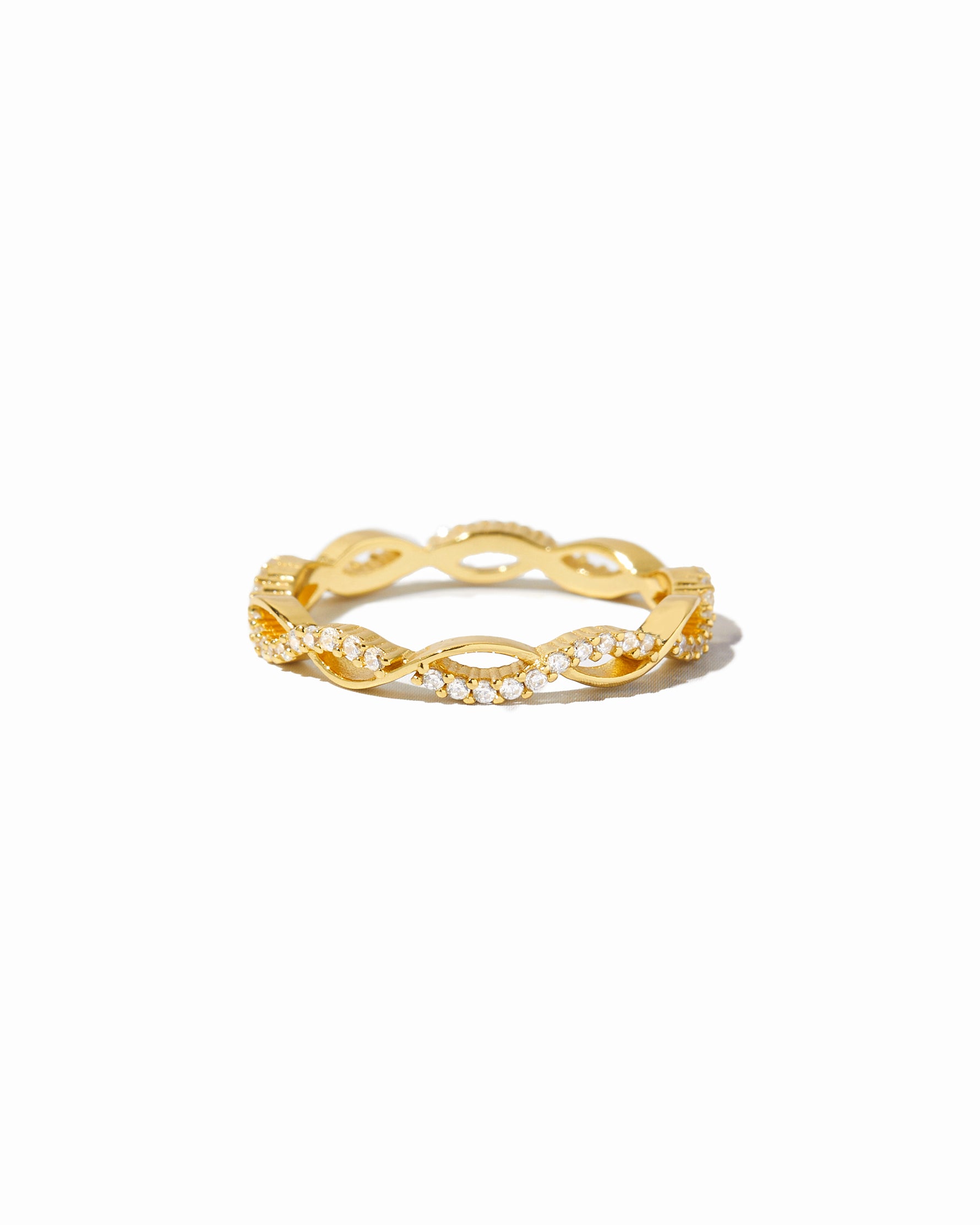delicate gold dainty infinity ring