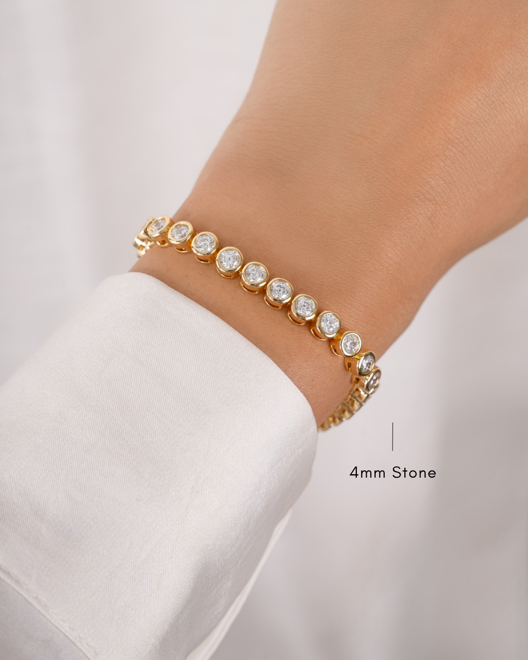 Round Bezel Tennis Bracelet