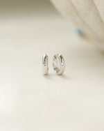 sterling silver mini hoop earrings