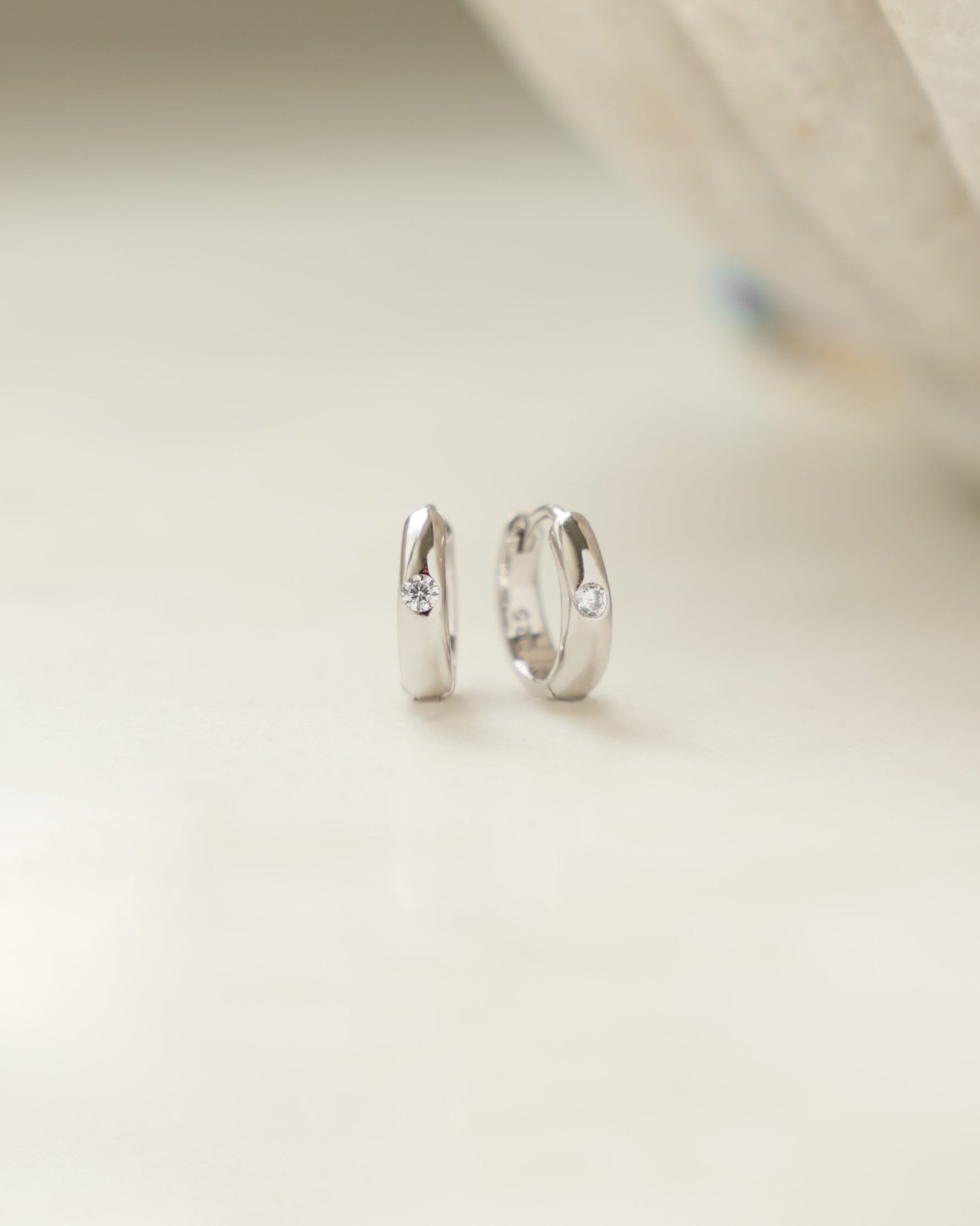 sterling silver mini hoop earrings