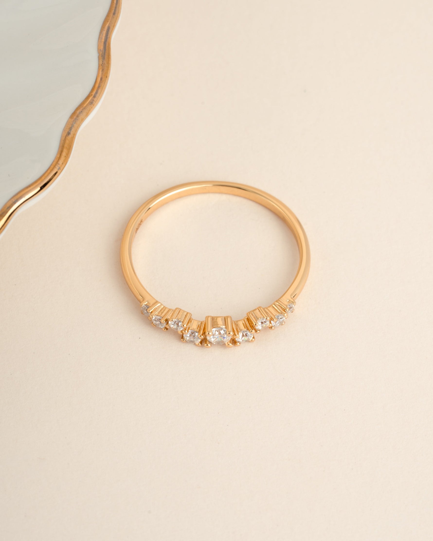 Gold stackable diamond ring