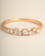 Gold dainty diamond ring