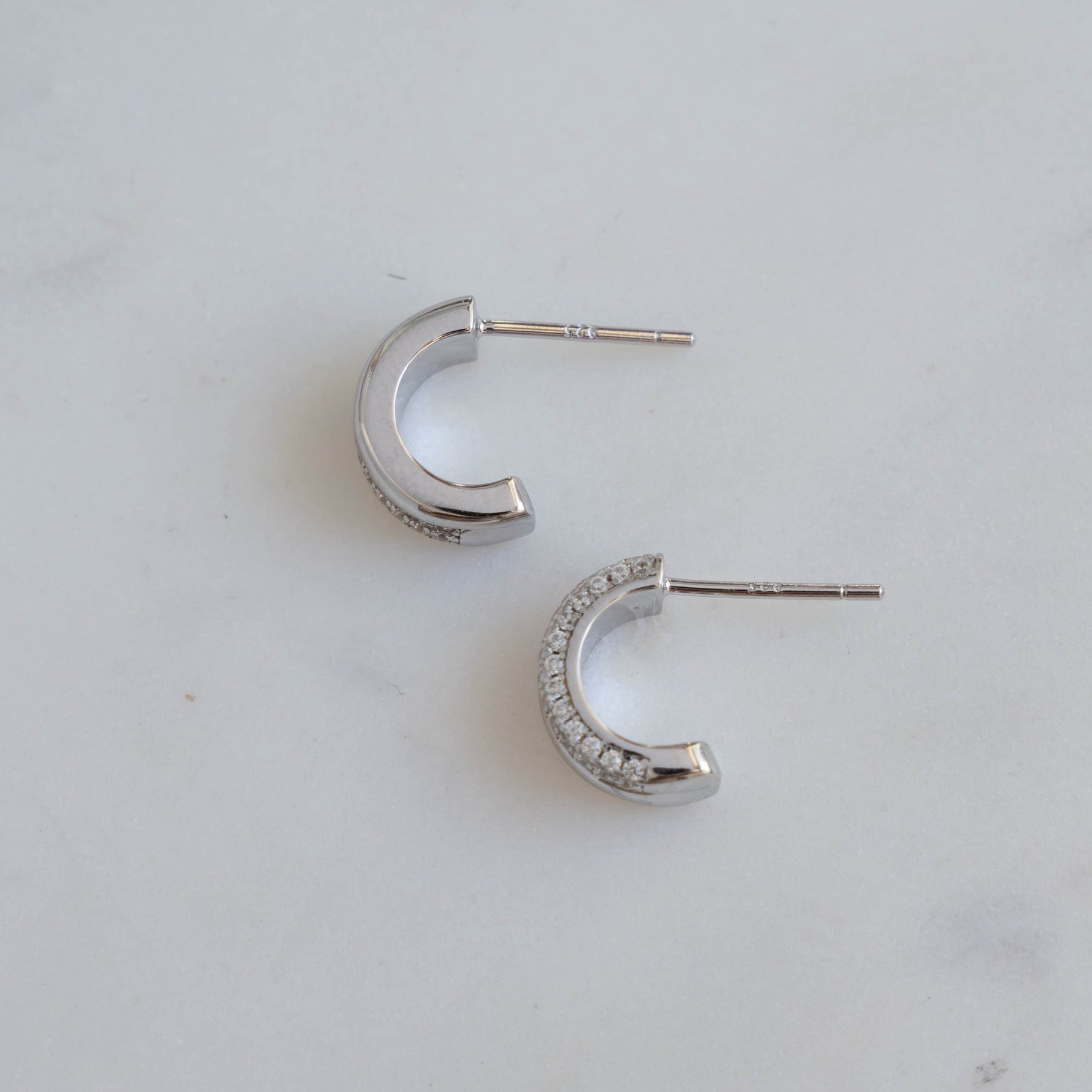small silver hoop earrings