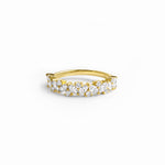 closeup image of multi stone diamond ring
