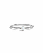 sterling silver dainty opal ring