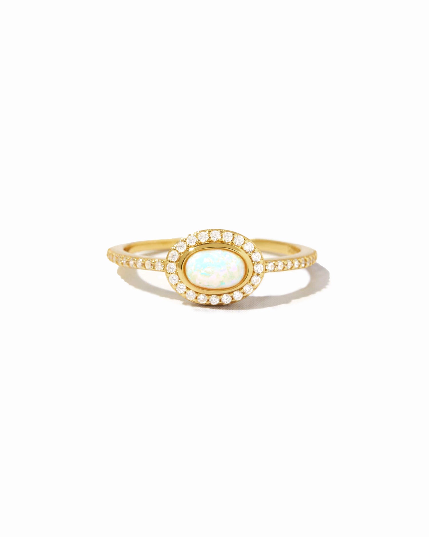 opal halo oval ring