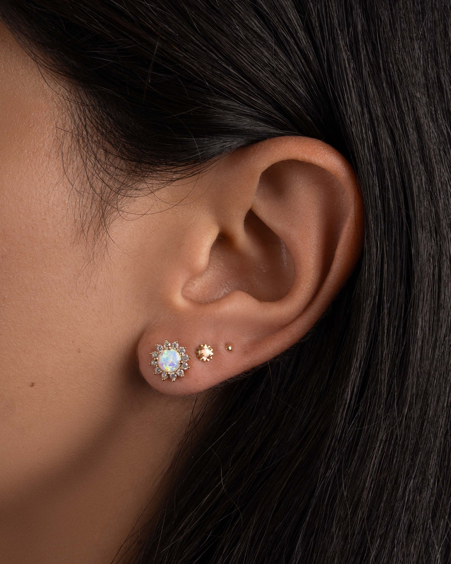 Lora Opal Stud Earrings