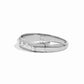 side view of silver thick bangle bracelet