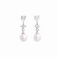 Silver Gemstone Pave Drop Down on white background
